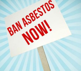 Ban Asbestos Now sign